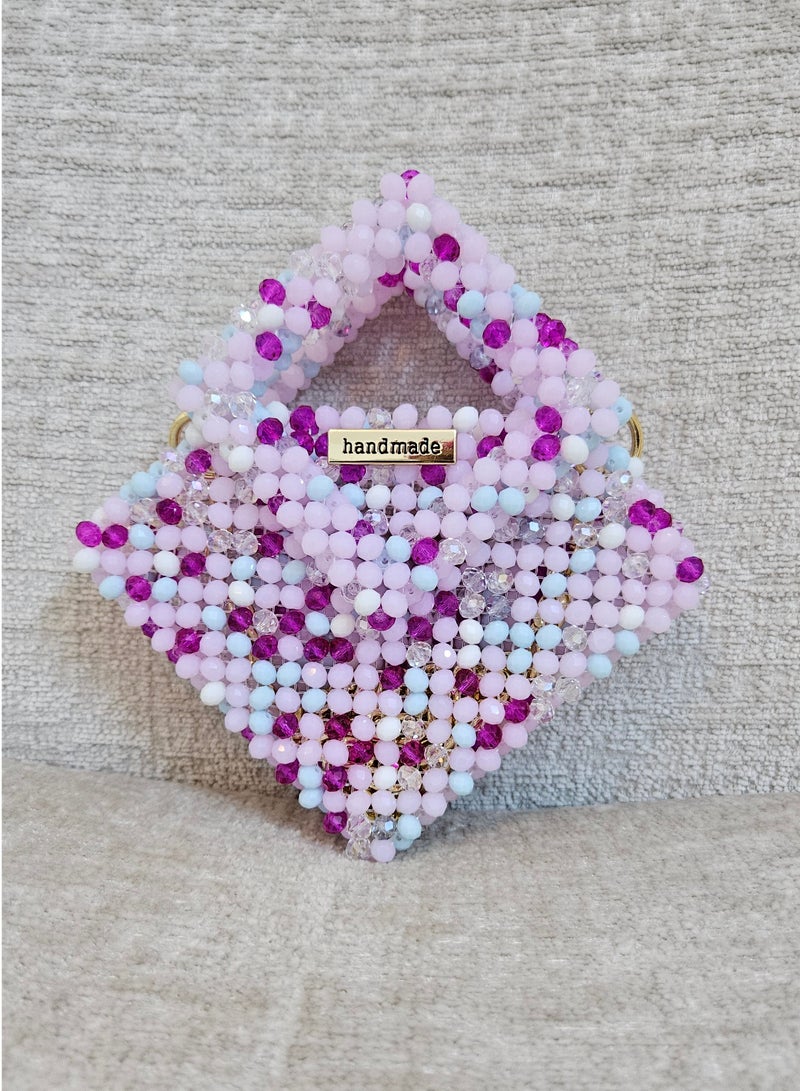 Handmade Crystal beaded hand/crossbody /shoulder bag for women - Image 1