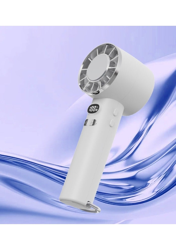 Handheld Fan USB Charging Digital Display - Portable Outdoor Fan - Image 1