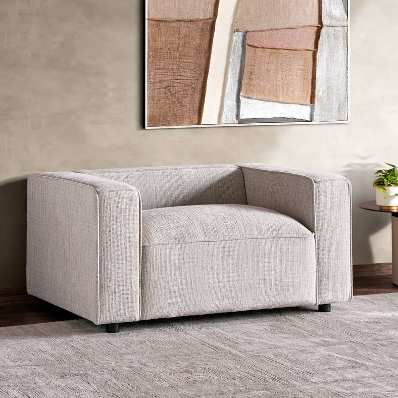 Pan Home Beige Single Seater Sofa