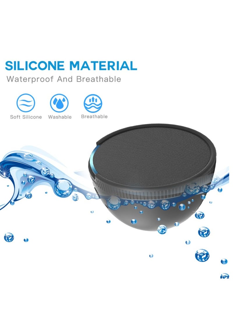 Speaker Cover, Silicone Au-dio Box Cover Case Waterproof Speaker Protective Sleeve Shockproof Anti Drop Accessories for Echo Pop, black - Image 5