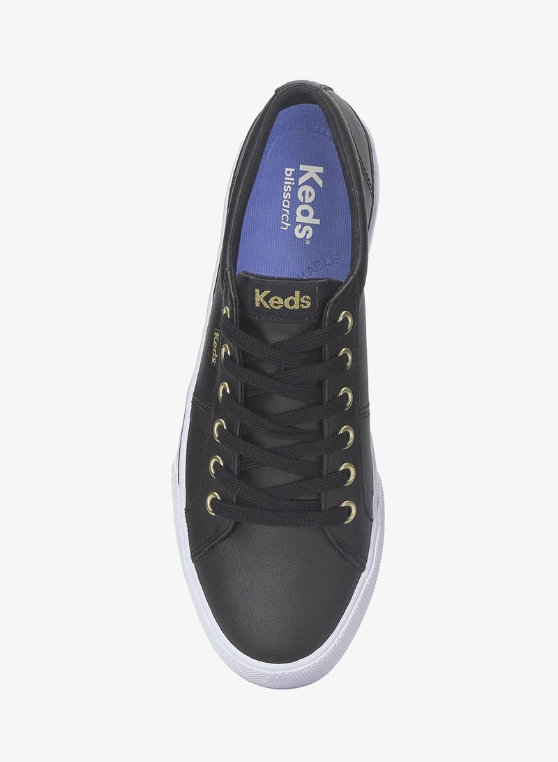 Keds Women's Jump Kick Duo Leather  Casual Sneaker Black - Image 5