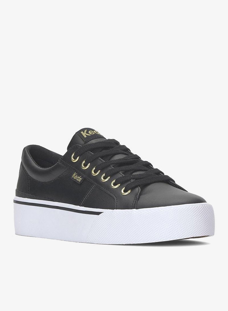 Keds Women's Jump Kick Duo Leather  Casual Sneaker Black - Image 3