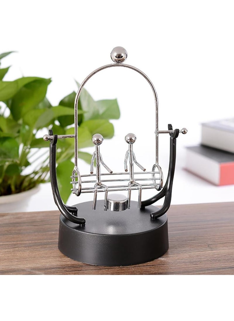 Rubik Kinetic Swing Lover Pendulum, Electronic Perpetual Motion Desk Toy for Office Home Decoration  - Image 2