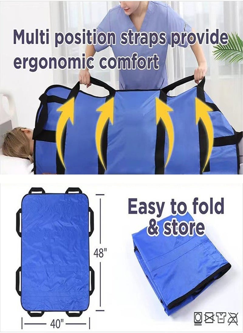 Positioning Bed Pad with Handles Hospital Sheets Transfer Board Belts Patient Lift Elderly Assistance Incontinence Mattress Sheets for Turning Lifting Repositioning Washable Underpads