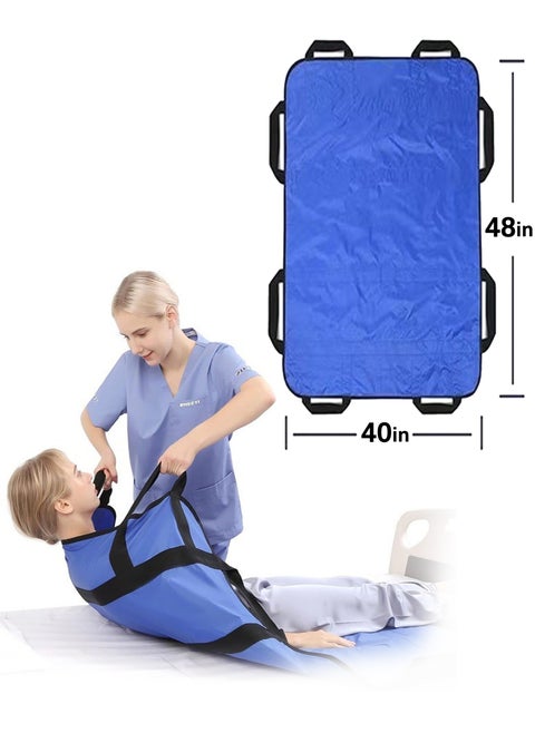 Positioning Bed Pad with Handles Hospital Sheets Transfer Board Belts Patient Lift Elderly Assistance Incontinence Mattress Sheets for Turning Lifting Repositioning Washable Underpads