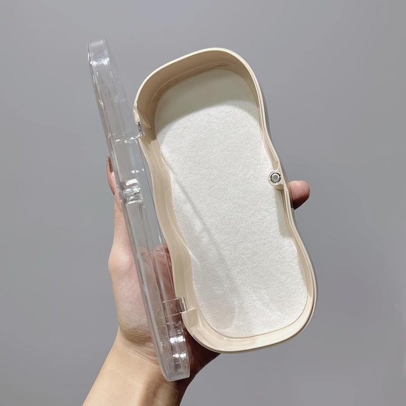 SWIUKPHE Cute Hard Shell Clear Eyeglass Case with Bow Design for Sunglasses and Reading Glasses - Image 5