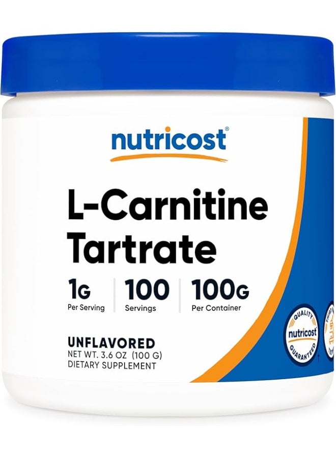 Nutricost, L-Carnitine Tartrate, Unflavored, 3.5 oz (100 g) - Image 1