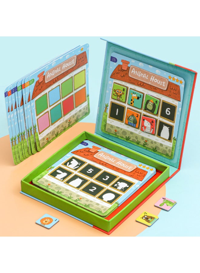 Animal Magnetic Matching Puzzle Puzzle Early Education Toys Parent-child Interactive Game Logical Thinking Training Children 3 +-Color:Magnetic Geometry Matching - Image 3