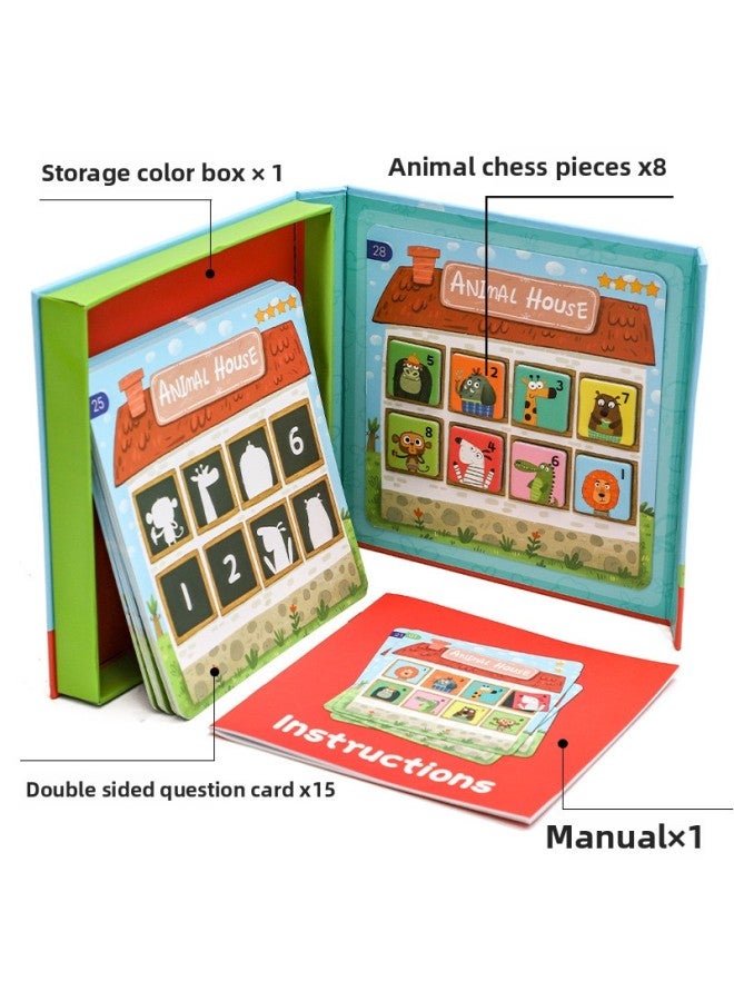 Animal Magnetic Matching Puzzle Puzzle Early Education Toys Parent-child Interactive Game Logical Thinking Training Children 3 +-Color:Magnetic Geometry Matching - Image 2