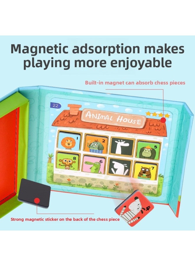 Animal Magnetic Matching Puzzle Puzzle Early Education Toys Parent-child Interactive Game Logical Thinking Training Children 3 +-Color:Magnetic Geometry Matching - Image 5