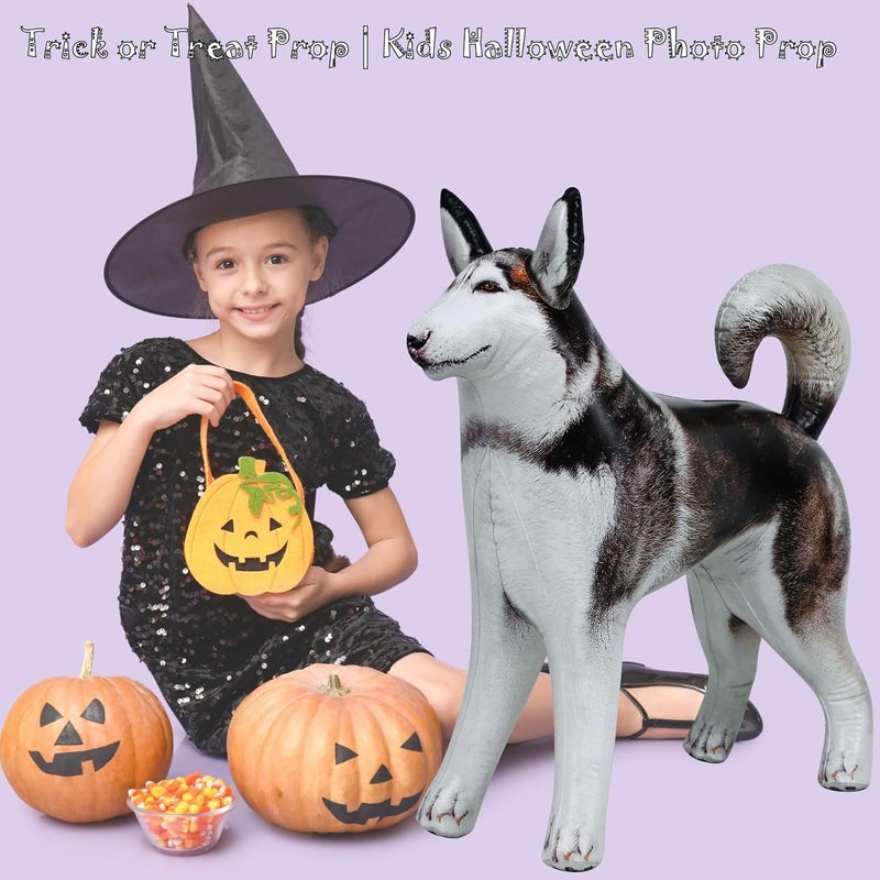 Jet Creations Inflatable Husky Dog Alaskan Pet Animal 32 inch Long for Party Decoration Gift Stuffed Animals Pool Toy an-Husky, Multi - Image 5