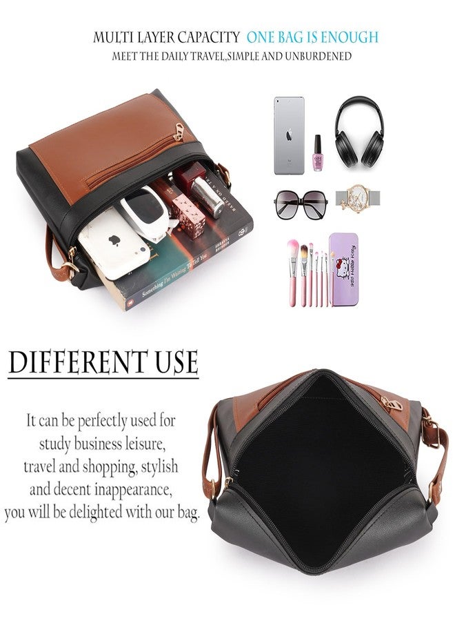 DANIEL CLARK Women Stylish Multi-Pocket Zip Closure Cross Body Bag| Travel Side Bag| Sling Pouch Bag|Messenger Shoulder Bag With Adjustable Strap (Black, 23 X 17.7 X 5 Cm) - Image 4