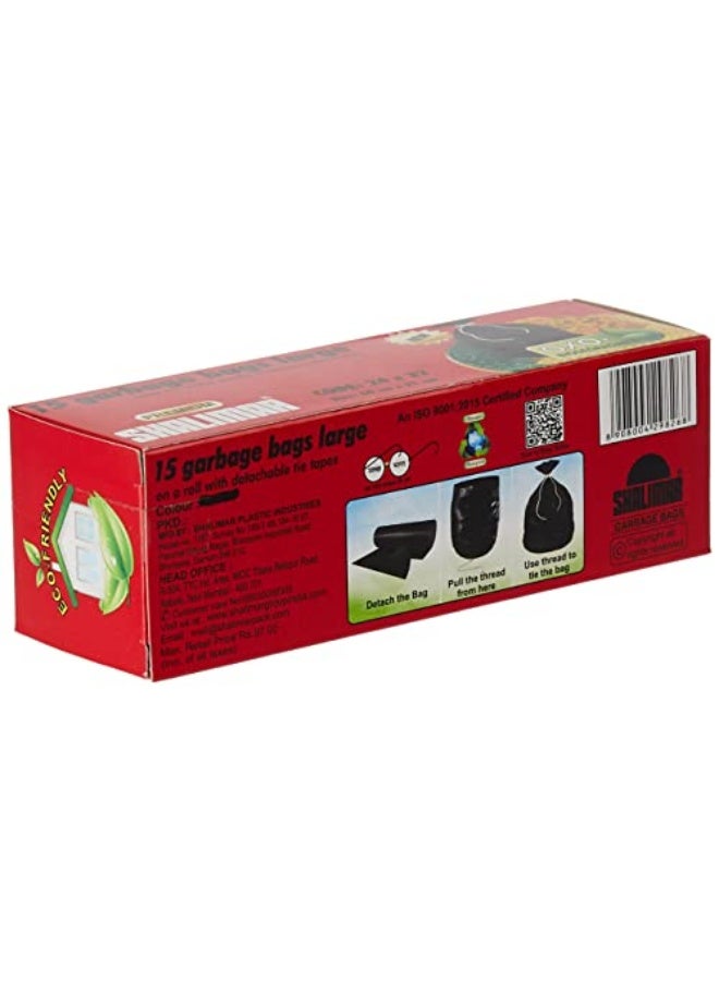 Shalimar 90 Pcs - 35 Gallon Heavy Duty Garbage Bag, Lavender Fragrance – Leak-Proof Dustbin/Trash/Waste Bags – 60 x 81 cm – Fits 25 to 35 Gallon Bins – Black - Image 4