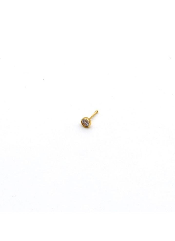 Gold Zone - Real Gold Straight Nose Stud Piercing NP1001 - Image 1