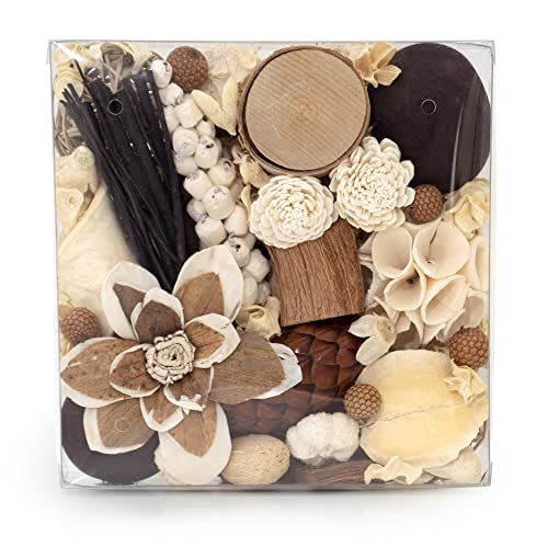 ANDALUCA Maison Box Fragrance Potpourri Decorative Vase & Bowl Filler Home Décor (Coconut Sandalwood) - Image 1