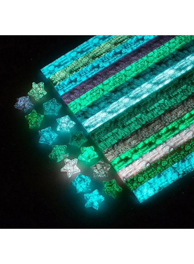 Aeojoor Origami Stars Papers Package DIY Paper, 600 Sheets - 20 Colors (Glows in the Dark) - Image 2