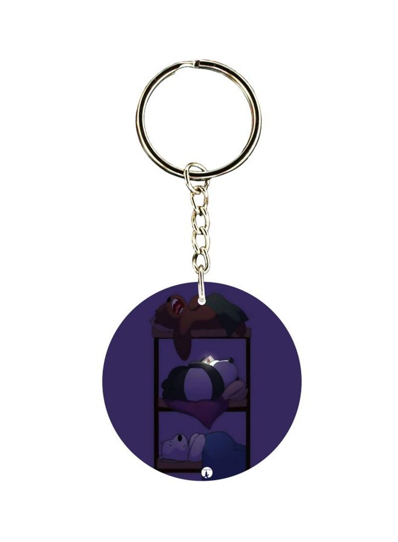Cartoon Character Printed Keychain