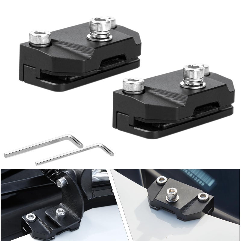 Universal Hood Light Mounting Bracket Ditch Light Brackets 2PCS for Led Light Bar Work Light Pods Mounting Bracket Kit Aluminum Alloy Clamp Holder for Truck SUV Cars No Need Drilling Black