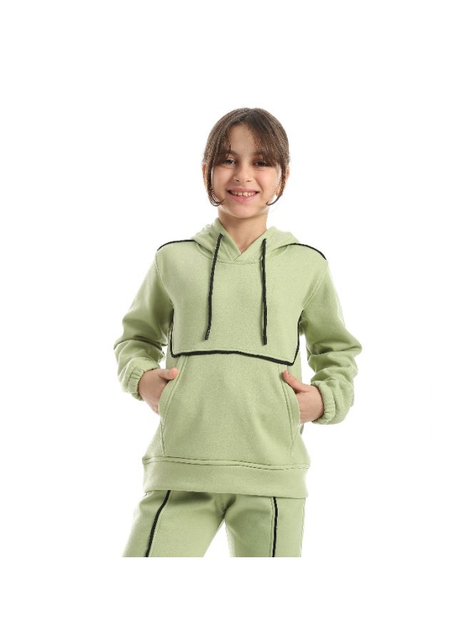 سيزار ترنج بناتي ميلتون شتوي مزود بتصميمات خطية - Image 5