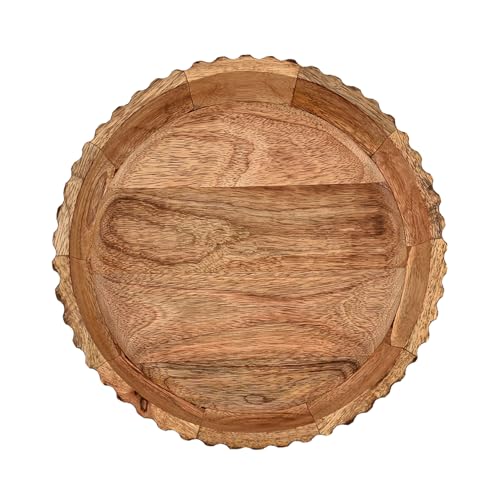 Mahasu Decorative Bowl MANGO WOOD Decorative Bowls for Home Decor - Organic Modern Home Decor Bowl Key Bowl, Candy Bowl, Smudge Bowl (10" X 10" X 2.5'') - Image 4