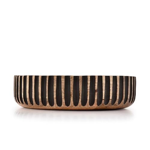 Mahasu Decorative Bowl MANGO WOOD Decorative Bowls for Home Decor - Organic Modern Home Decor Bowl Key Bowl, Candy Bowl, Smudge Bowl (10" X 10" X 2.5'') - Image 3