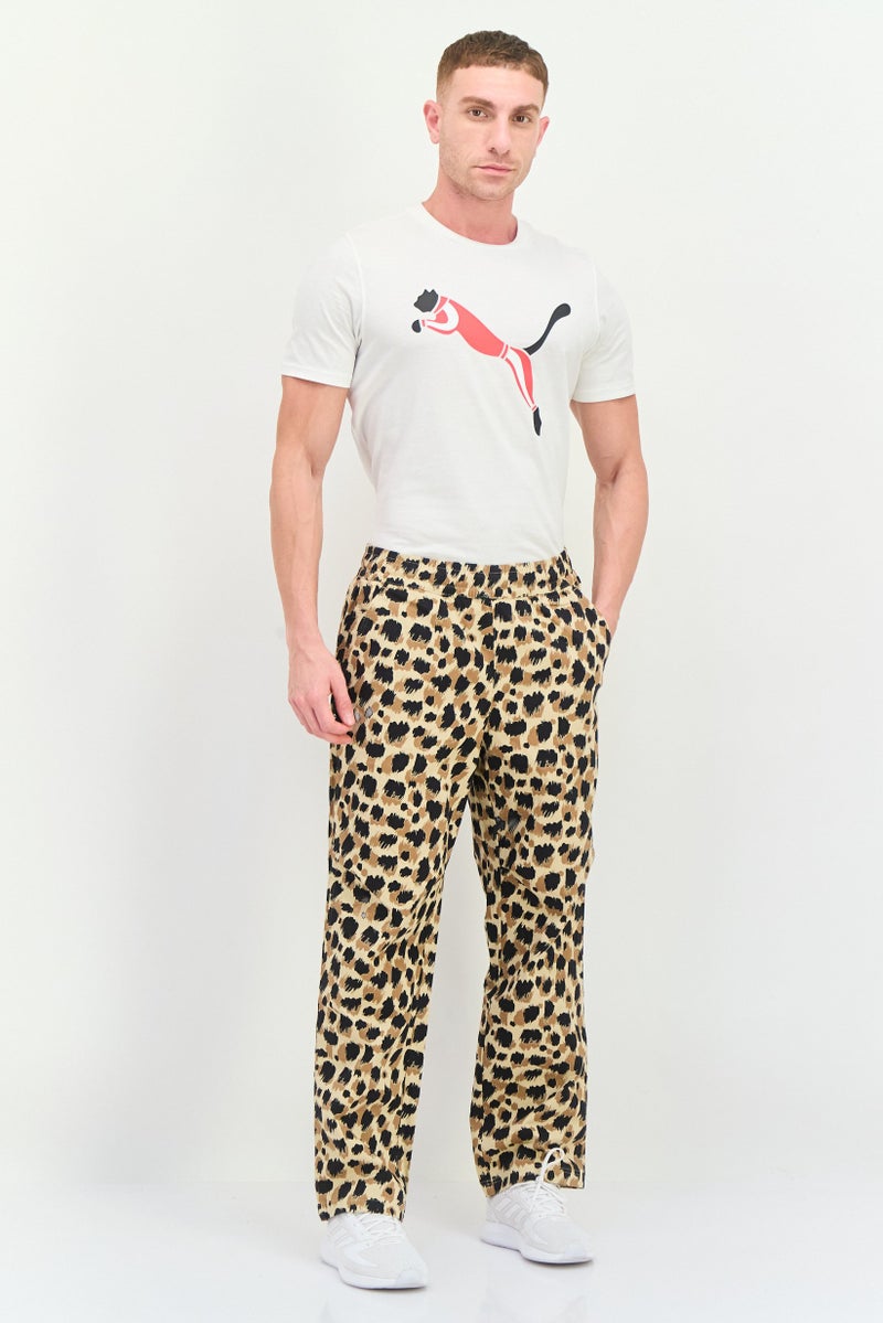 PUMA Men Relaxed Fit Outdoor Sweatpants, Black/Beige  - Image 4