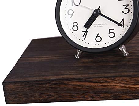 VM decor Rustic Wood Floating Shelves Wall Mounted Farmhouse Wooden Wall Shelf for Bathroom Kitchen Bedroom Living Room Set of 3 Dark Brown - Image 4