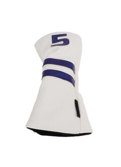 Thoraya Waterproof Golf Head Covers PU Leather Wood Club Headcover No. 5 Golf Head Protector CoverWhite  - Image 4