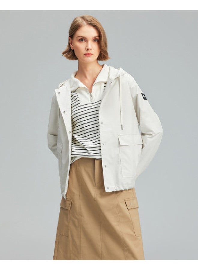 Hush Puppies Autumn Outdoor Casual Workwear Style Hooded Easy-care Women's Jacket - Image 1