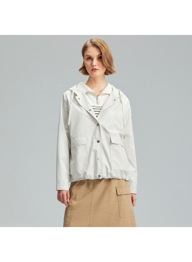 Hush Puppies Autumn Outdoor Casual Workwear Style Hooded Easy-care Women's Jacket - Image 5