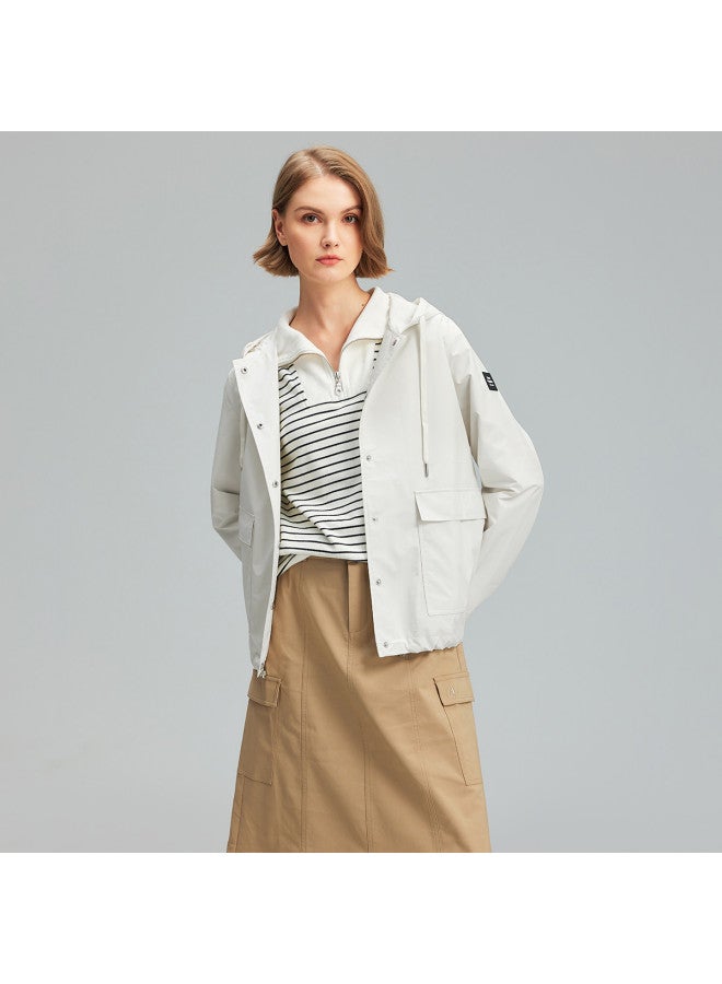 Hush Puppies Autumn Outdoor Casual Workwear Style Hooded Easy-care Women's Jacket - Image 2