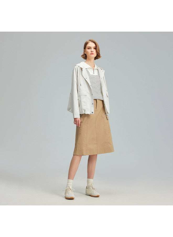 Hush Puppies Autumn Outdoor Casual Workwear Style Hooded Easy-care Women's Jacket - Image 4