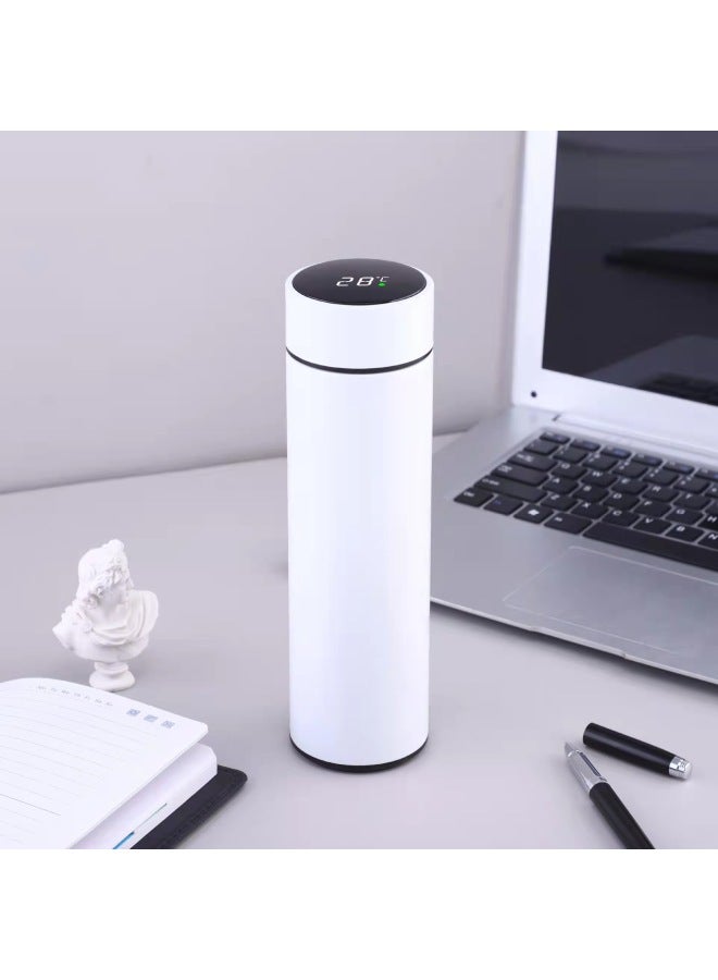 Intelligent Temperature Display Cup Vacuum Double-layer Thermos Cup Creative Business Touch Display Led Temperature Control Straight Cup High Color Value Water Cup