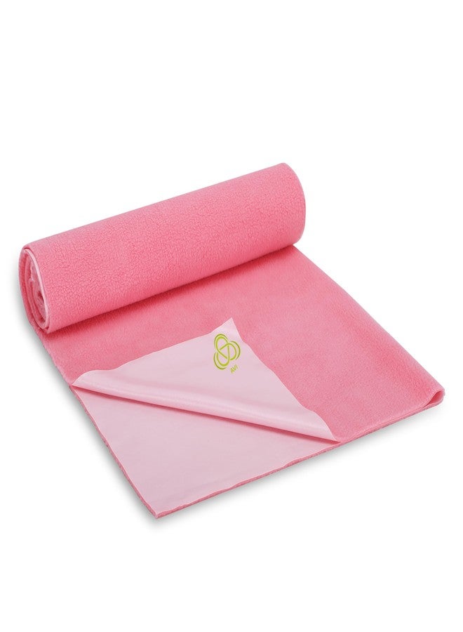 أفي واقي سرير/شرشف جاف للأطفال من AVI FastDry، مصنوع من القطن فائق الامتصاص، مقاوم للماء وقابل لإعادة الاستخدام - مقاس كبير 100×140 سم - لون وردي فاتح - Image 1
