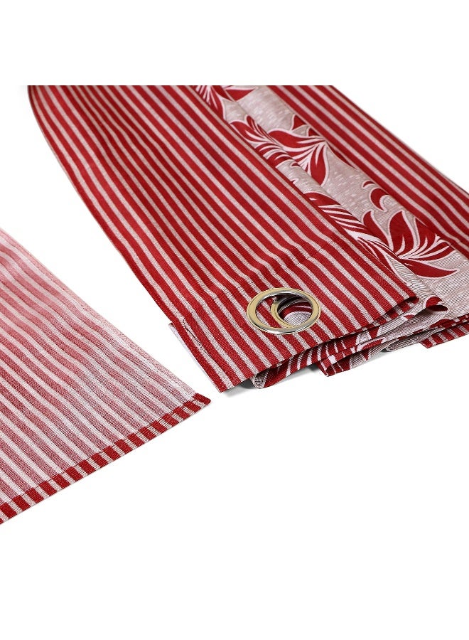 ستيتس Status Contract Maroon  floral  Colour Door Curtain size 121 x 274 cms - Image 2