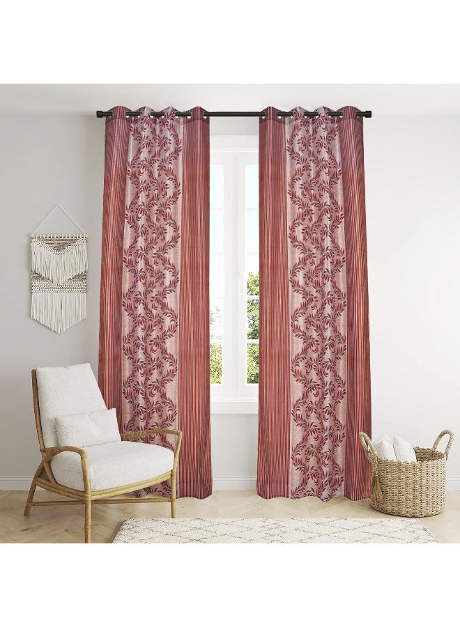 ستيتس Status Contract Maroon  floral  Colour Door Curtain size 121 x 274 cms - Image 4