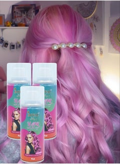 3 Pieces Hair Colour Spray Pink