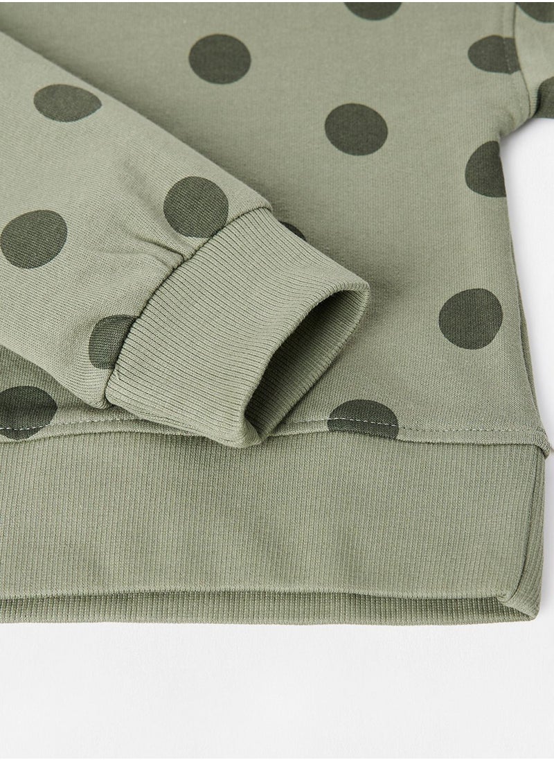 NAME IT - Kids Polka Dot Long Sleeve Sweatshirt - Image 1