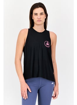 Adidas Women Sportswear Fit Sleeveless Running Vest, Black  - Image 1
