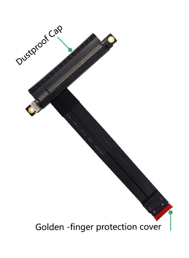 M.2 NVME M-key To PCI-E 3.0 16X Extension Cable Black - Image 2
