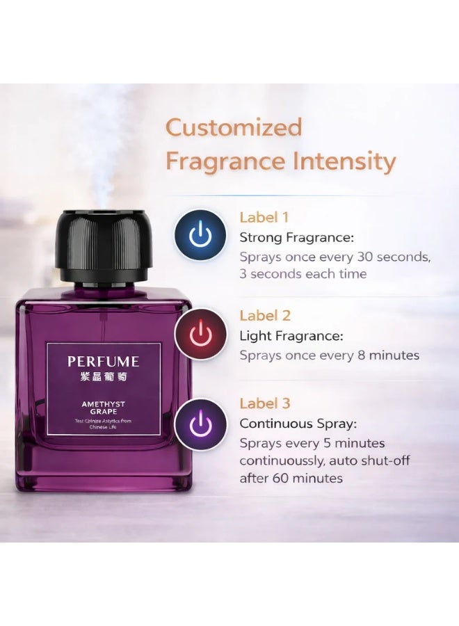 Rechargeable Smart Perfume 500ML, Portable Ultrasonic Essential Oil Diffuser, Glass Design, Touch Control, Wireless Home Fragrance Machine for Car, Office, Home - Image 5
