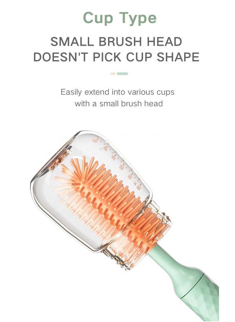 ALLTOMOM Electric Bottle Brush with Pacifier Brush 360° Rotating Long Handle for Baby Bottles and Cups  - Image 4