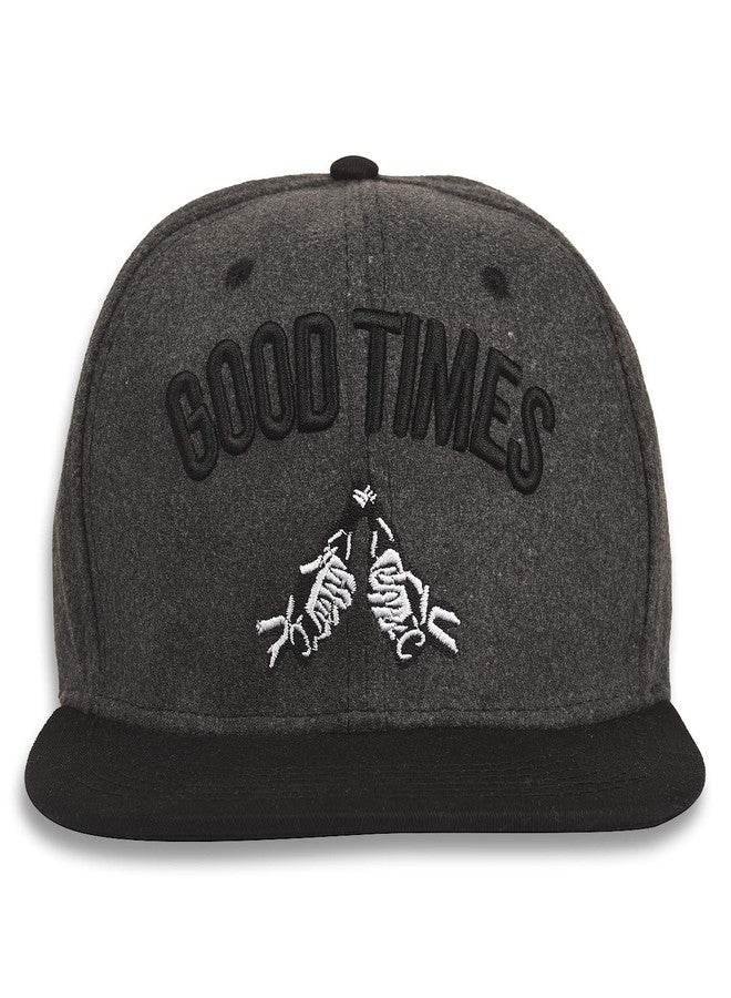 ILU Cap For Men Women Unisex Topi Head Branded Good Time Boy's Girl's Hip Hop Caps Adjustable Strap Summer Sports Gym Dance Cotton Free Size Woolen Fashion Baseball Snapback Winter Fleece (Dark Grey) - Image 1