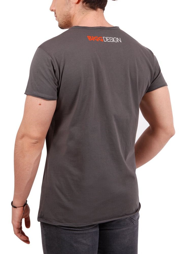 بيج ديزاين تي شيرت كم قصير قطن خفيف الوزن تصميم خاص - Image 2