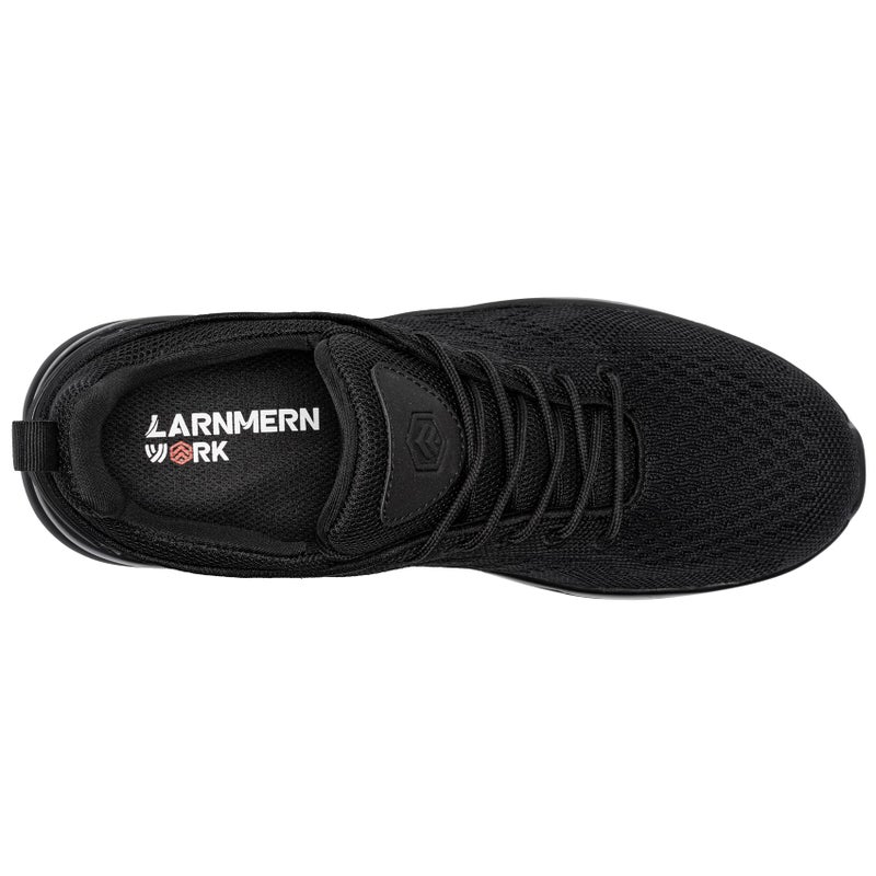 LARNMERN Men Non Slip Work Sneakers Water Resistant Food Service Zapatos Trabajo Antideslizantes Walking Shoes Waterproof Shoes Slip-on, Black 10 X-Wide - Image 5
