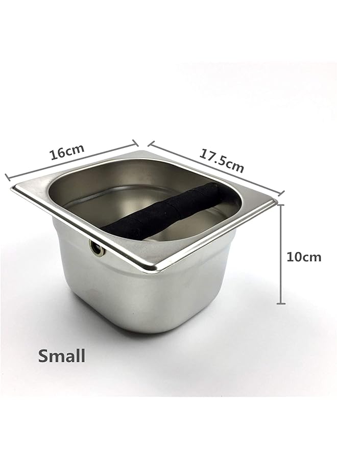 erorex Coffee Bucket Box Coffee Knock Box Stainless Steel Wood Coffee Grounds Container Box Barista Coffee Residue Bucket Grind Waste Easy To Clean Color Wood Size 16X17.5X10Cm  - Image 5