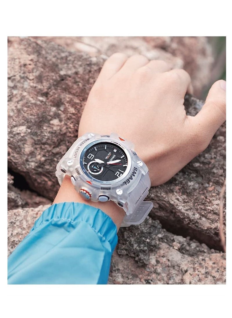 سميل ساعة رياضية رقمية خارجية ساعة يد LED ساعة توقيت مقاومة للماء - Image 4