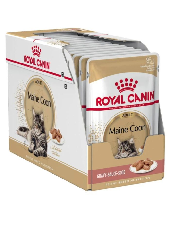 ROYAL CANIN Feline Breed Nutrition Maine Coon (WET FOOD - Pouches) 12 x 85g - Image 3