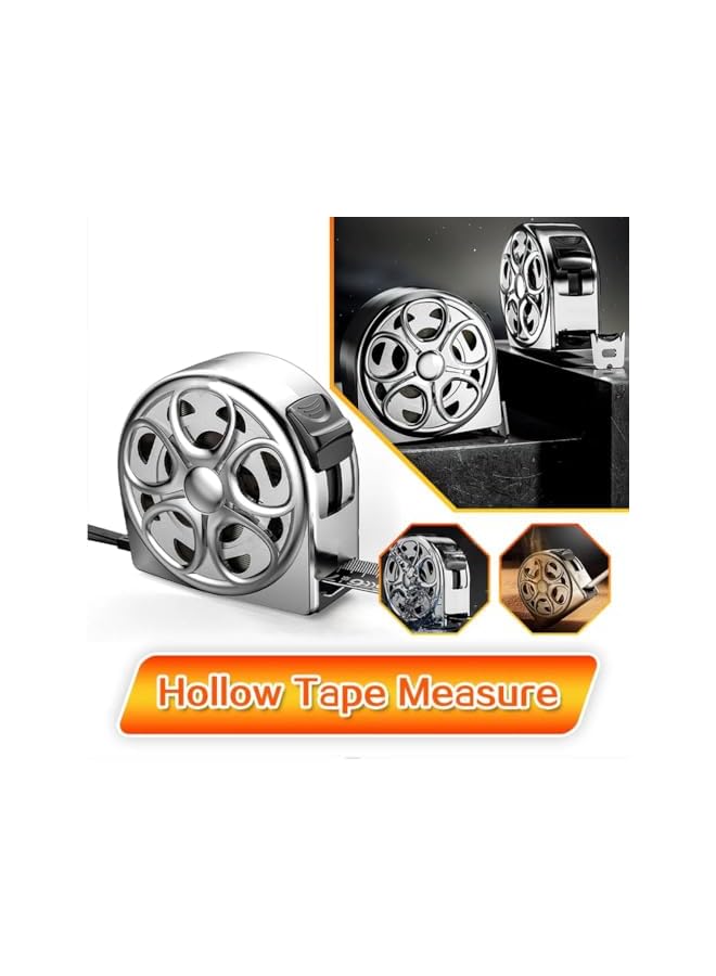 PROMASS متر قياس بروماس 3م، شريط قياس من الفولاذ المقاوم للصدأ، مسطرة قابلة للسحب مضادة للتآكل، أداة قياس ذات قفل ذاتي مع قراءة سهلة للكسور، تصميم مجوف للأعمال الخشبية، فضي (3م × 16مم) - Image 5