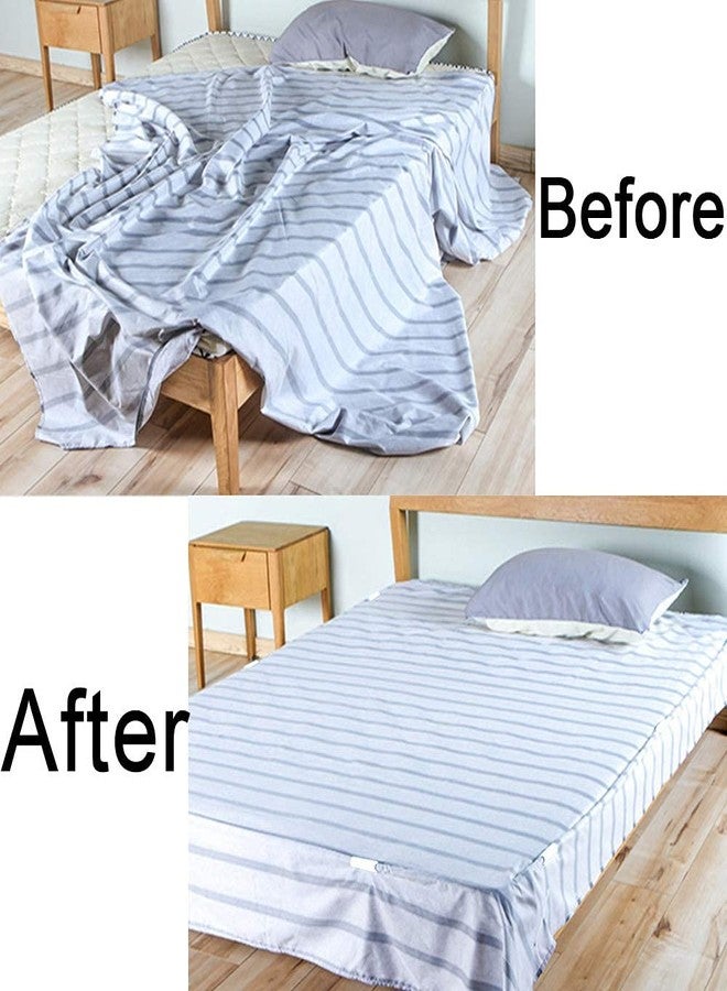 Alamic 12 Pack Bed Sheet Grippers Sheet Holders Fasteners Bed Sheet Clips Keep Sheets Snug for Mattresses with Raised Edge (White) - Image 3